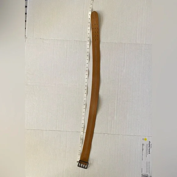 Diesel Threey Vintage Tan Leather Belt Size 34/90 - Picture 16 of 16